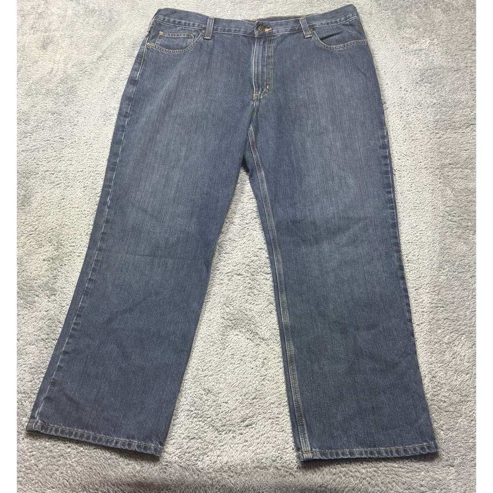 Carhartt Jeans Men's 40x30 Blue Holter Relaxed Fit Straight Workwear 101483-968